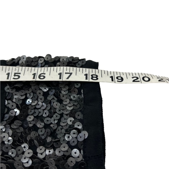 Rachel Zoe Open Front Sequin Jacket Chain Trim Pockets Size P - Picture 13 of 13